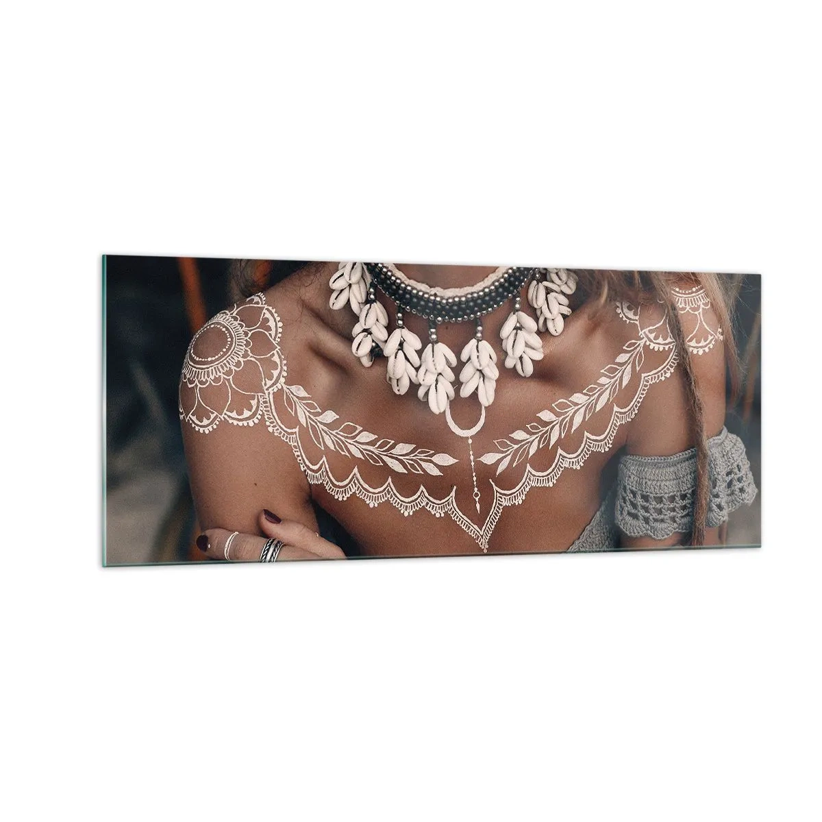 Schilderen op glas - Talismannen, rituelen van vrouwelijkheid - 100x40 cm