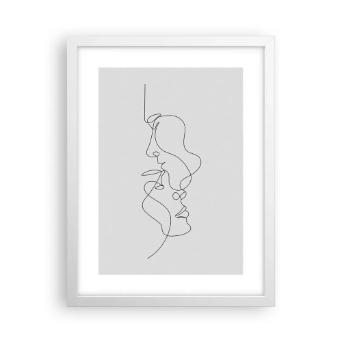Poster in een witte lijst - De hitte van bittere verlangens - 30x40 cm