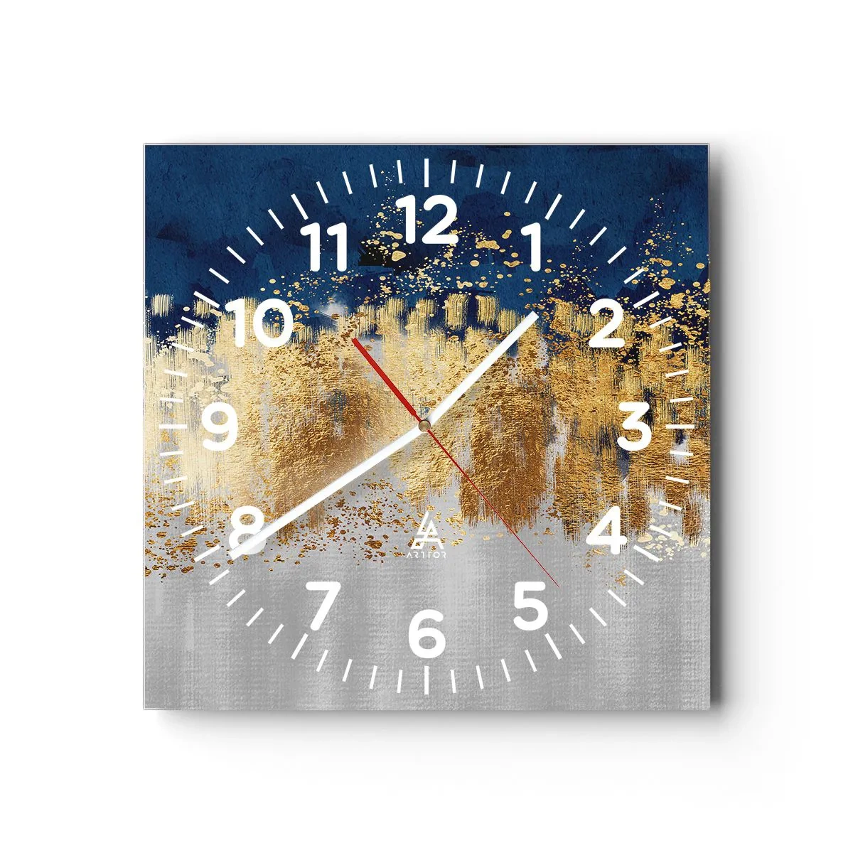 Wandklok - Klok - Een moderne compositie met sprankeling - 30x30 cm