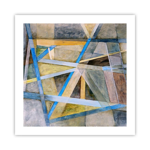 Poster - Recht of diagonaal? - 50x50 cm