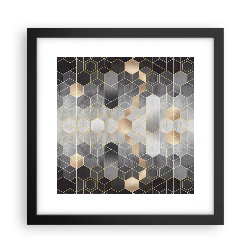 Poster in een zwarte lijst - Diamant samenstelling - 30x30 cm