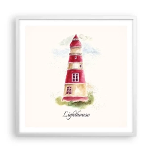 Poster in een witte lijst - Er is altijd goed weer in de buurt - 60x60 cm