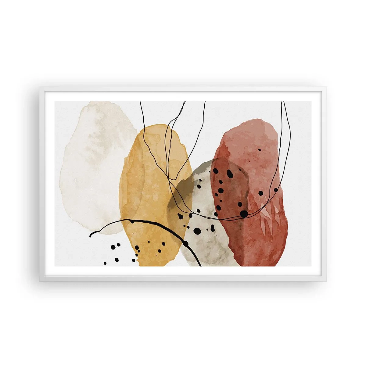 Poster in een witte lijst - Als lichte, transparante lucht - 91x61 cm