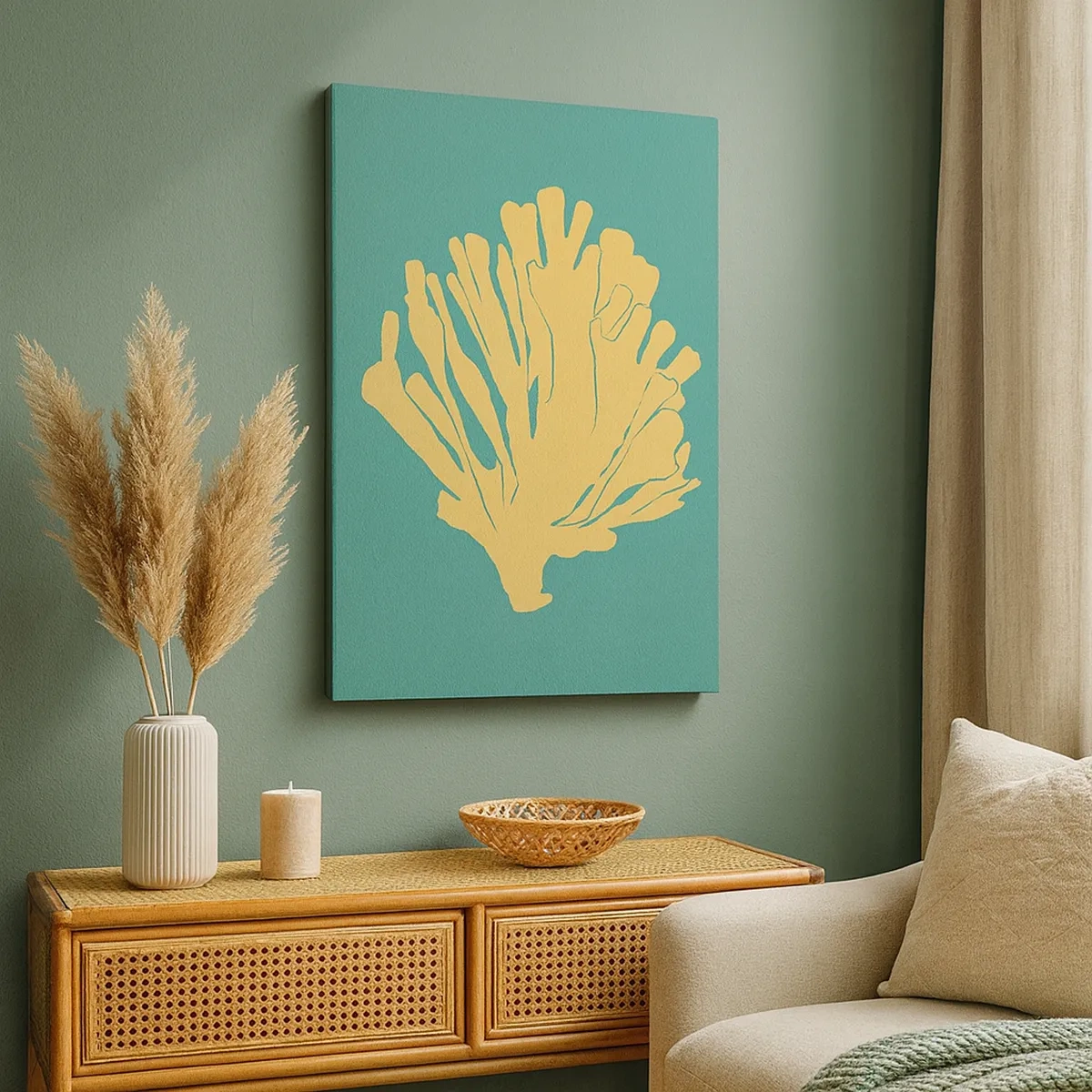 Schilderen op canvas - Onderwater bosstruik - 50x70 cm