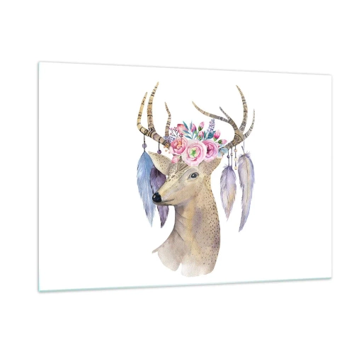 Schilderen op glas - Zielgids - zachtaardig, onschuldig - 120x80 cm