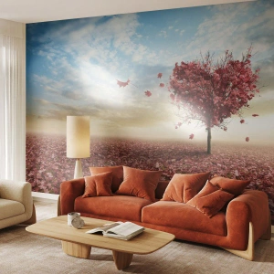 Fotobehang Standard Eco - Word ook verliefd - Landschap, Grafisch, Boom - 200x140 cm