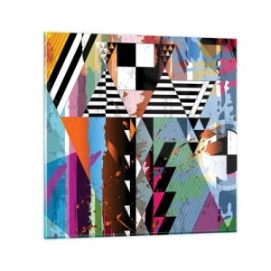 Schilderen op glas - Geometrisch en organisch - 30x30 cm