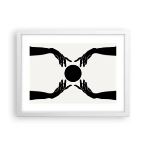 Poster in een witte lijst - Geheim teken - 40x30 cm