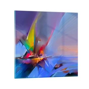 Schilderen op glas - Propellers als een vogel - 30x30 cm