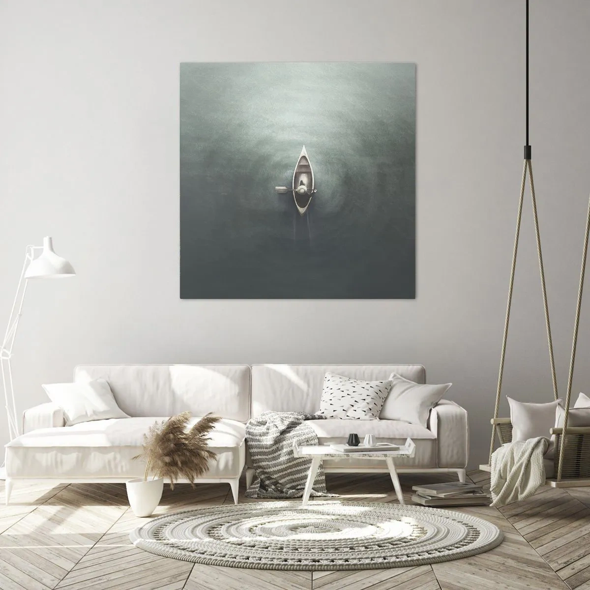 Schilderen op canvas - Door het maanmeer - 70x70 cm