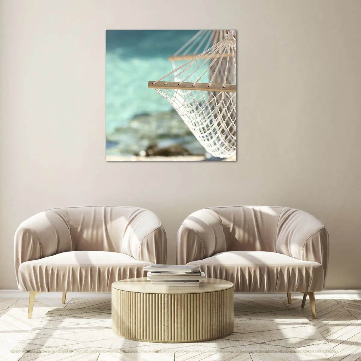 Schilderen op glas - Tijd om te ontspannen - 70x70 cm