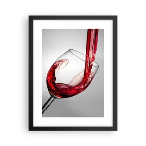 Poster in een zwarte lijst - Kleur - beweging - geluid - 30x40 cm