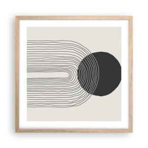 Een poster in een licht eiken lijst - Bibberen en vertrouwen - 50x50 cm