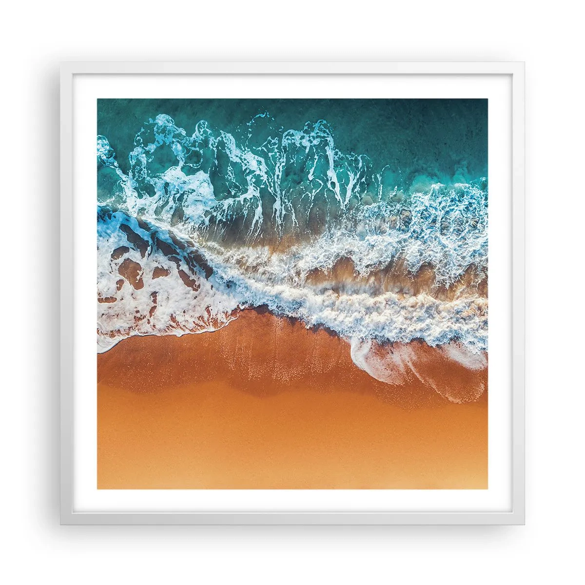 Poster in een witte lijst - Altijd hand in hand - 60x60 cm