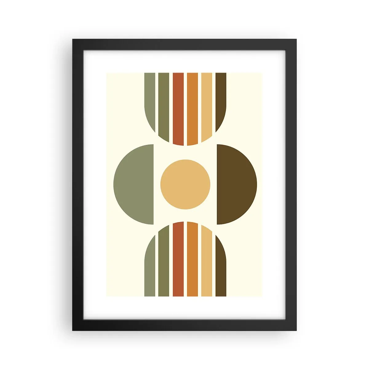 Poster in een zwarte lijst - In aardetinten - 30x40 cm