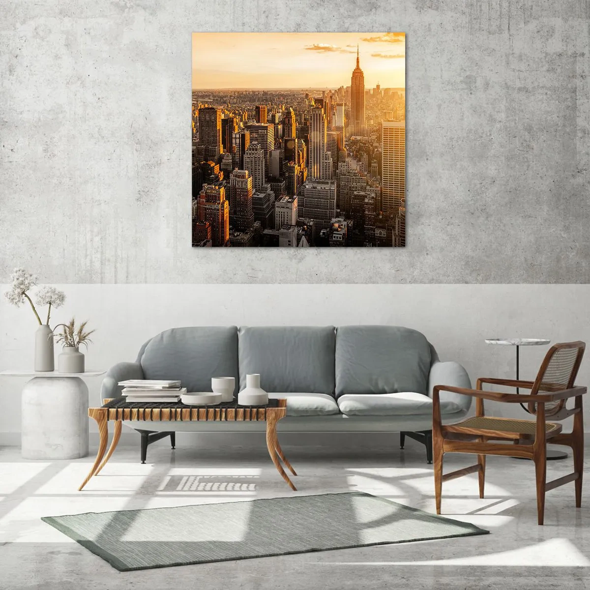 Schilderen op glas - Groeien in de zon - 70x70 cm