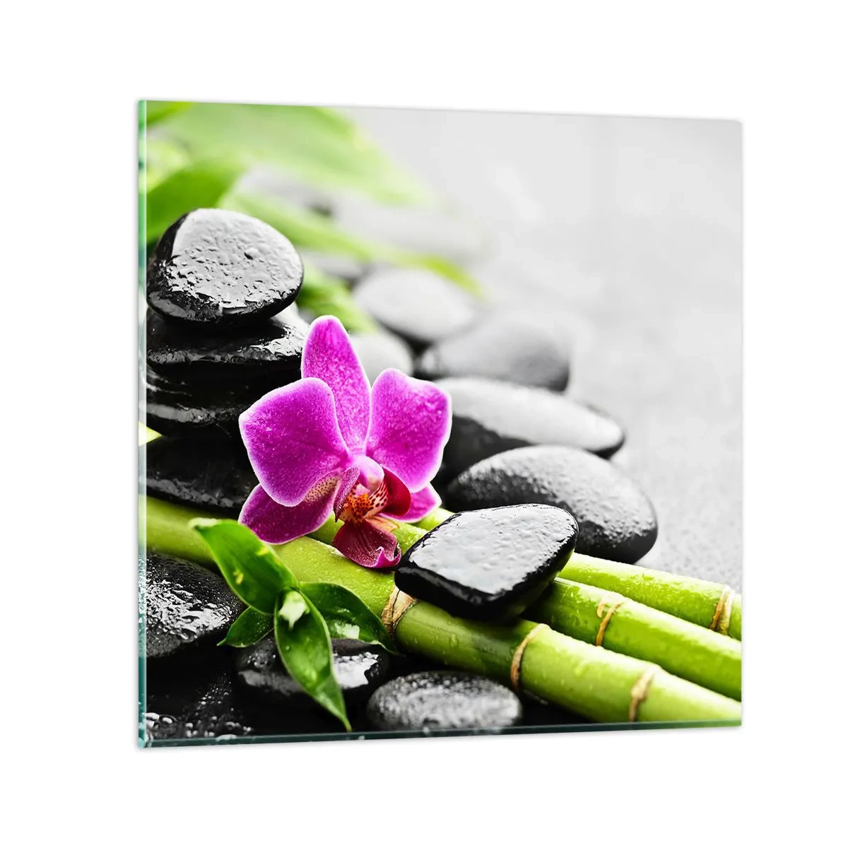 Schilderen op glas - In een vrede evenwicht - 40x40 cm