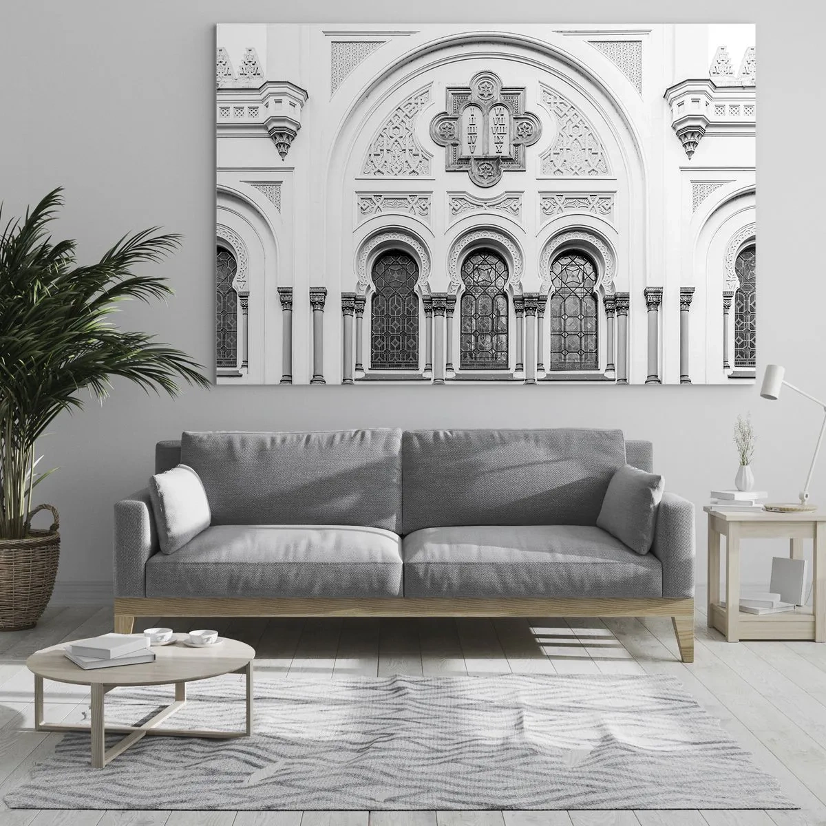 Schilderen op glas - Op de grens van culturen - 120x80 cm