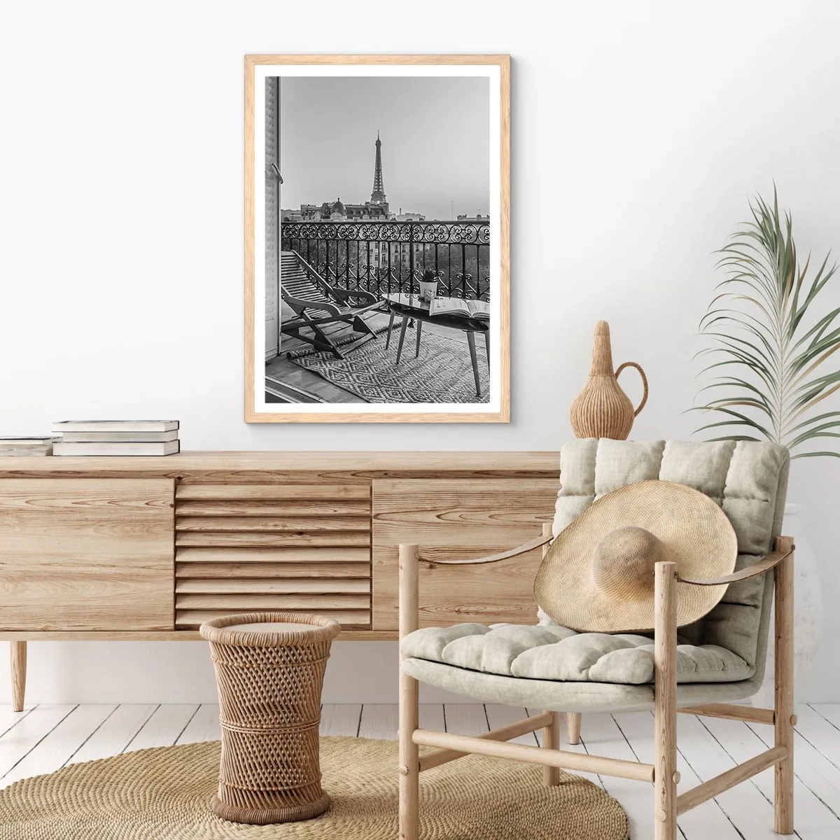 Een poster in een licht eiken lijst - Parijs' namiddag - 61x91 cm