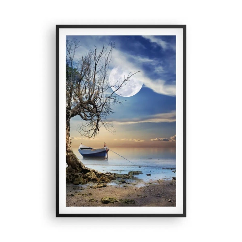 Poster in een zwarte lijst - Is dit het einde of het begin? - 61x91 cm