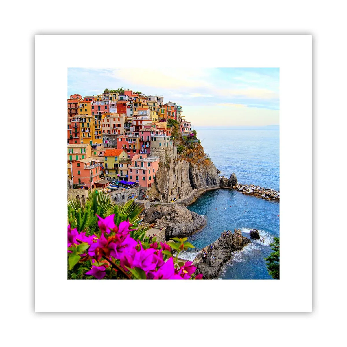 Poster - Lachende stad - 30x30 cm