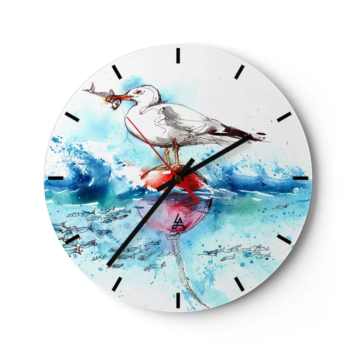 Wandklok - Klok - Succesvolle vangst - 40x40 cm