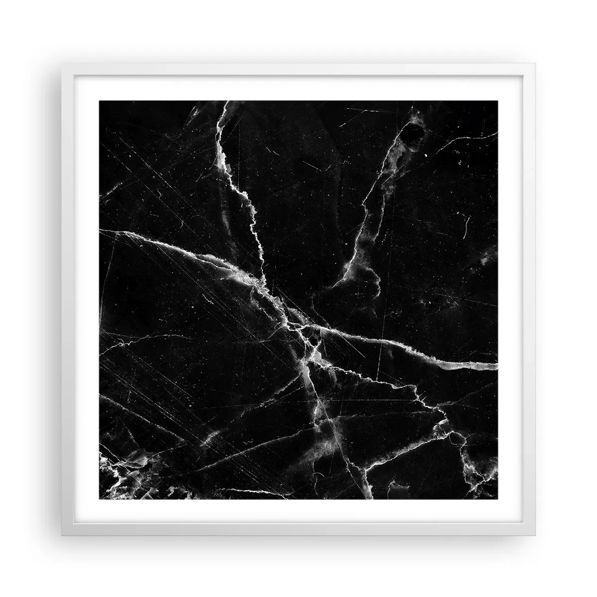 Poster in een witte lijst - Het geheime leven van steen - 60x60 cm