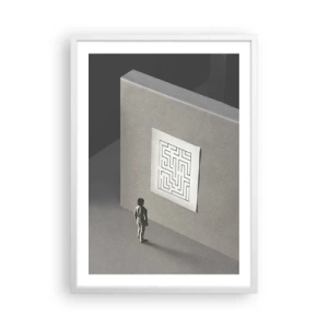 Poster in een witte lijst - Maar waar ben ik? - 50x70 cm