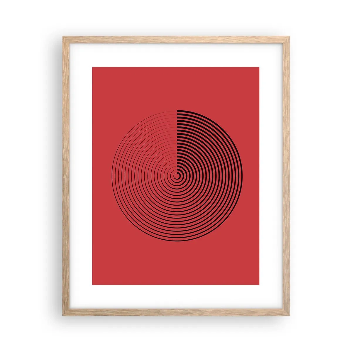 Een poster in een licht eiken lijst - Circulaire beweging - 40x50 cm