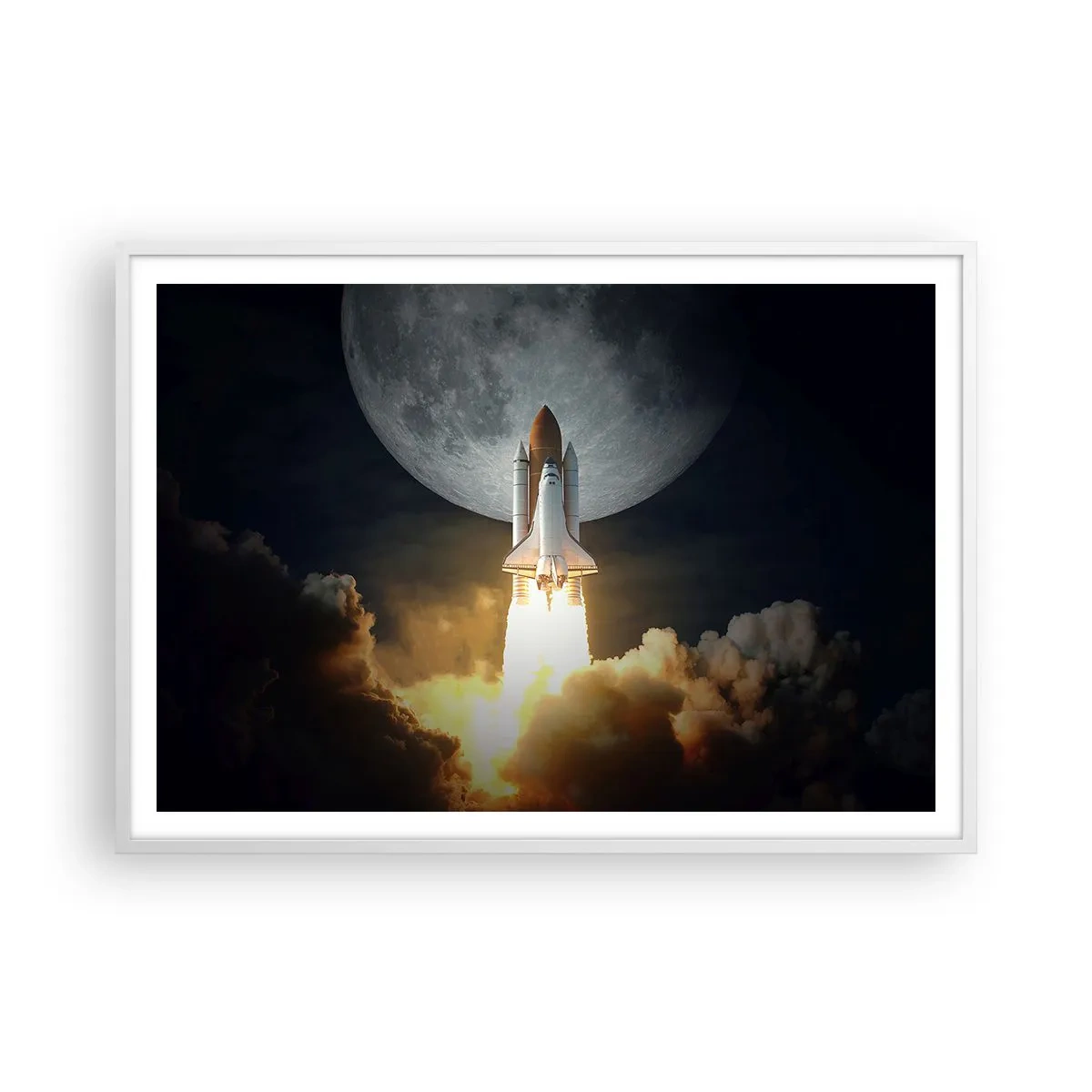 Poster in een witte lijst - Het begin van een onaards avontuur - 100x70 cm