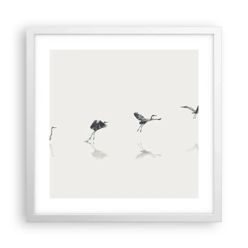 Poster in een witte lijst - Vier eenvoudige stappen - 40x40 cm