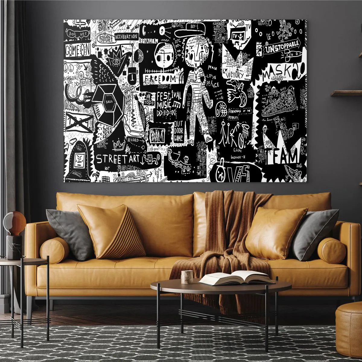 Schilderen op glas - Geestelijke jeugd van wet en vreugde - 120x80 cm