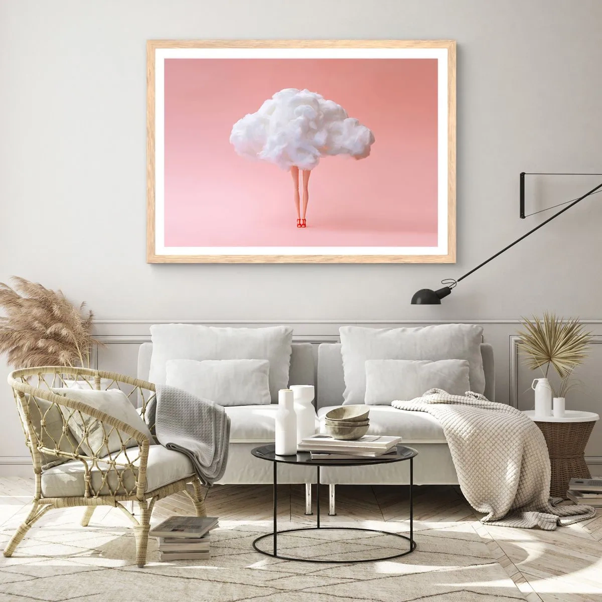 Een poster in een licht eiken lijst - Zoete belofte - 100x70 cm