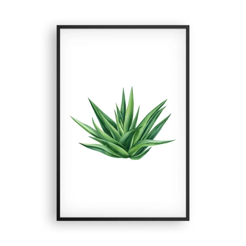 Poster in een zwarte lijst - Groen – kracht – leven - 61x91 cm