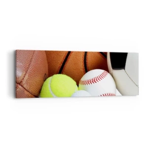Schilderen op canvas - Voetbal verbindt ons! - 90x30 cm