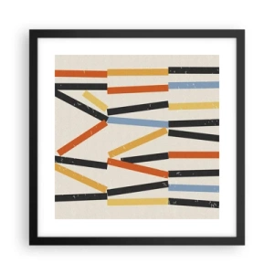 Poster in een zwarte lijst - Compositie op goed niveau - 40x40 cm