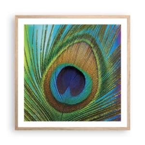 Een poster in een licht eiken lijst - Oog in oog - 60x60 cm