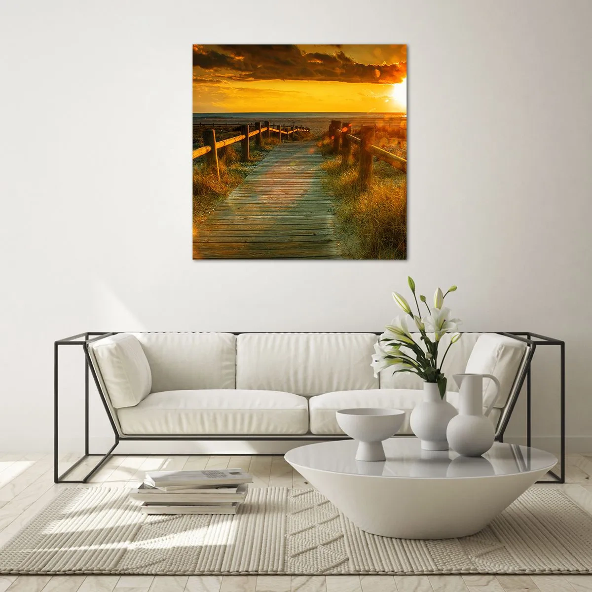 Schilderen op glas - Badend in oud goud - 40x40 cm