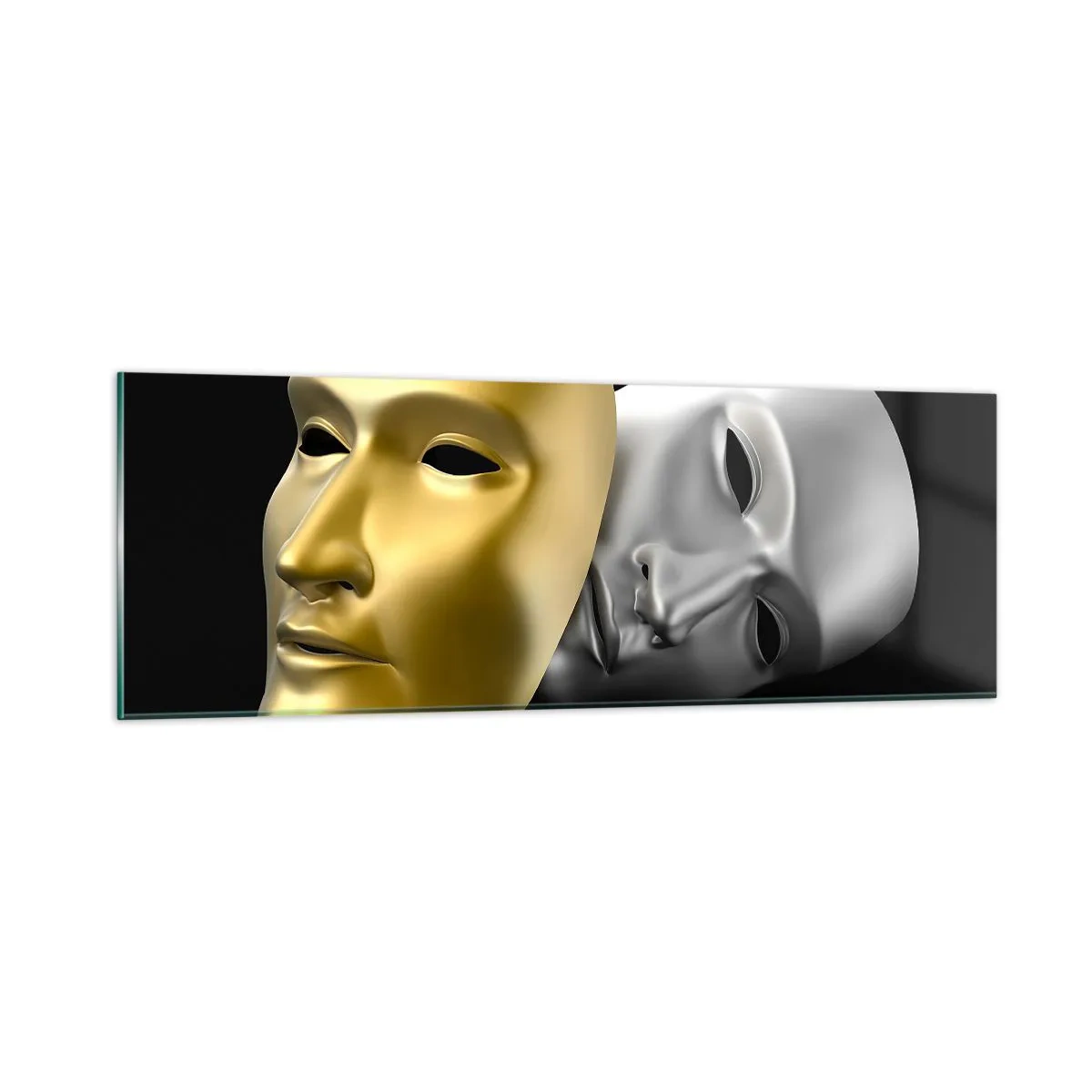 Schilderen op glas - Het leven is theater - 90x30 cm