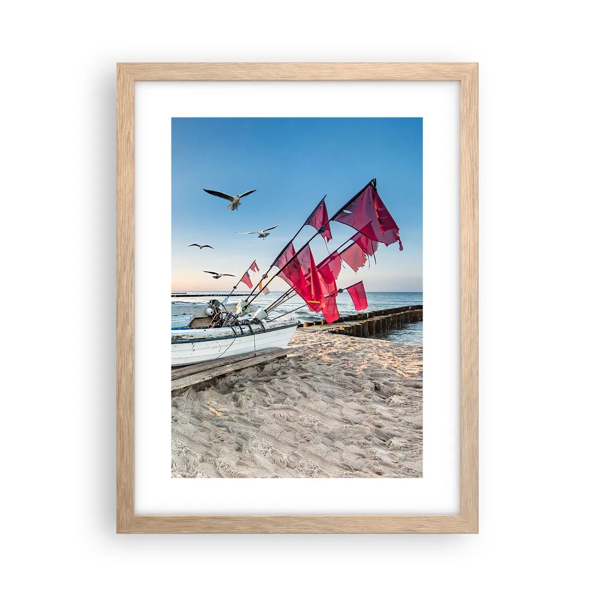 Een poster in een licht eiken lijst - Een welverdiende rust - 30x40 cm