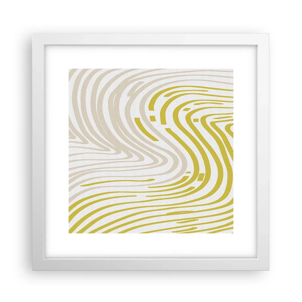 Poster in een witte lijst - Een compositie met een zachte buiging - 30x30 cm