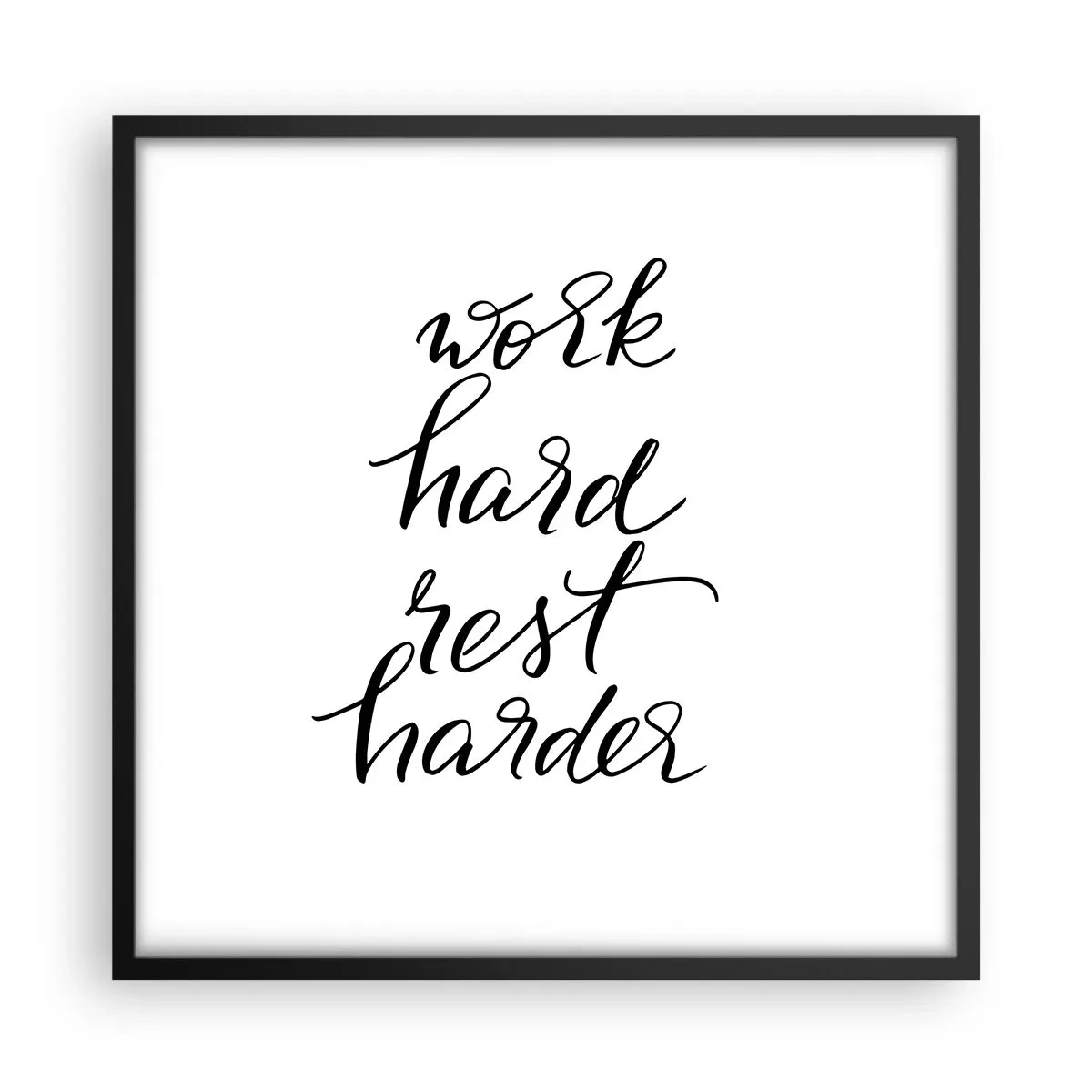 Poster in een zwarte lijst - Levensbalans - 50x50 cm