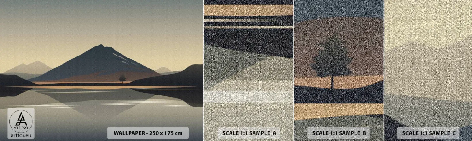 Fotobehang Monster Premium Canvas - Spiegelreflectie - Ijsberg, Deel, Landschap - 100x30 cm