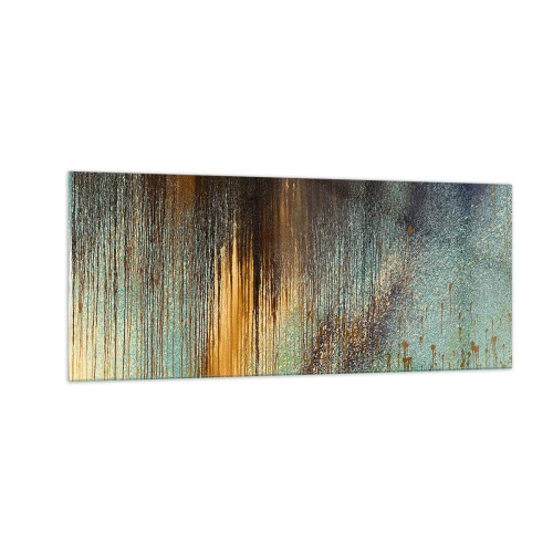 Schilderen op glas - Een niet toevallig kleurrijke compositie - 100x40 cm
