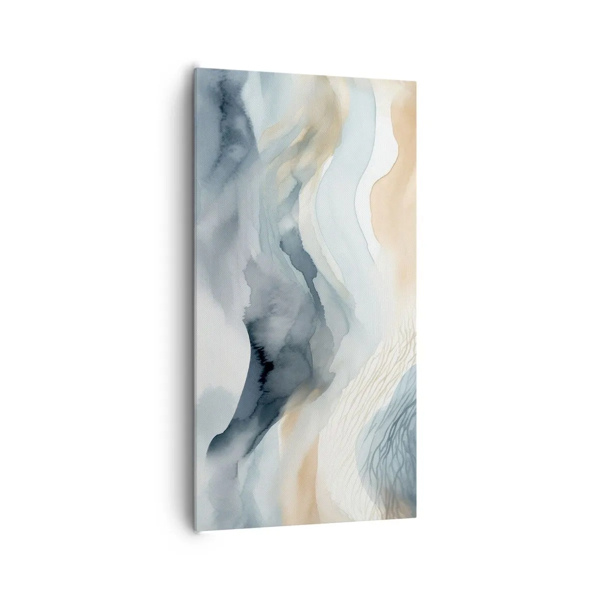 Schilderen op canvas - Besneeuwde en mistige abstractie - 65x120 cm
