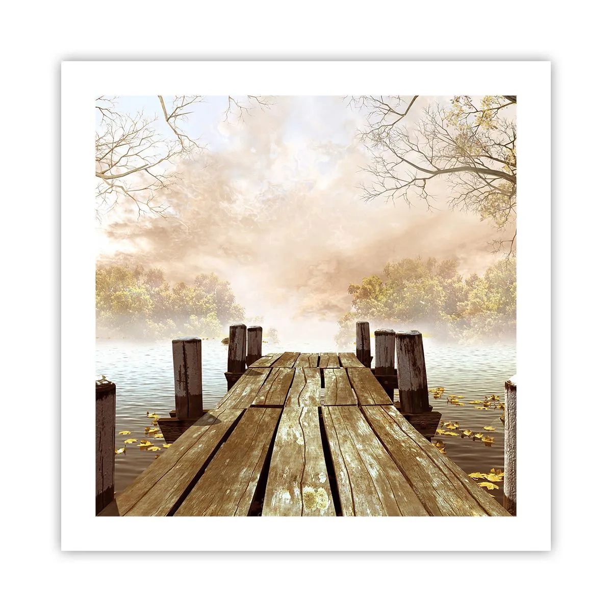 Poster - Het milde verdriet van de herfst - 50x50 cm