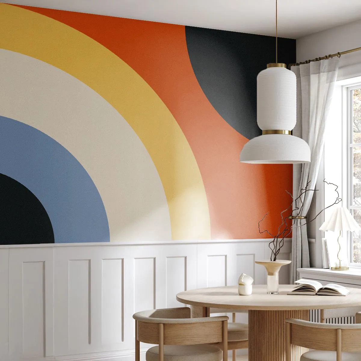 Fotobehang Standard Eco - Naar mezelf toe - Abstractie, Deel, Moderne kunst - 400x280 cm