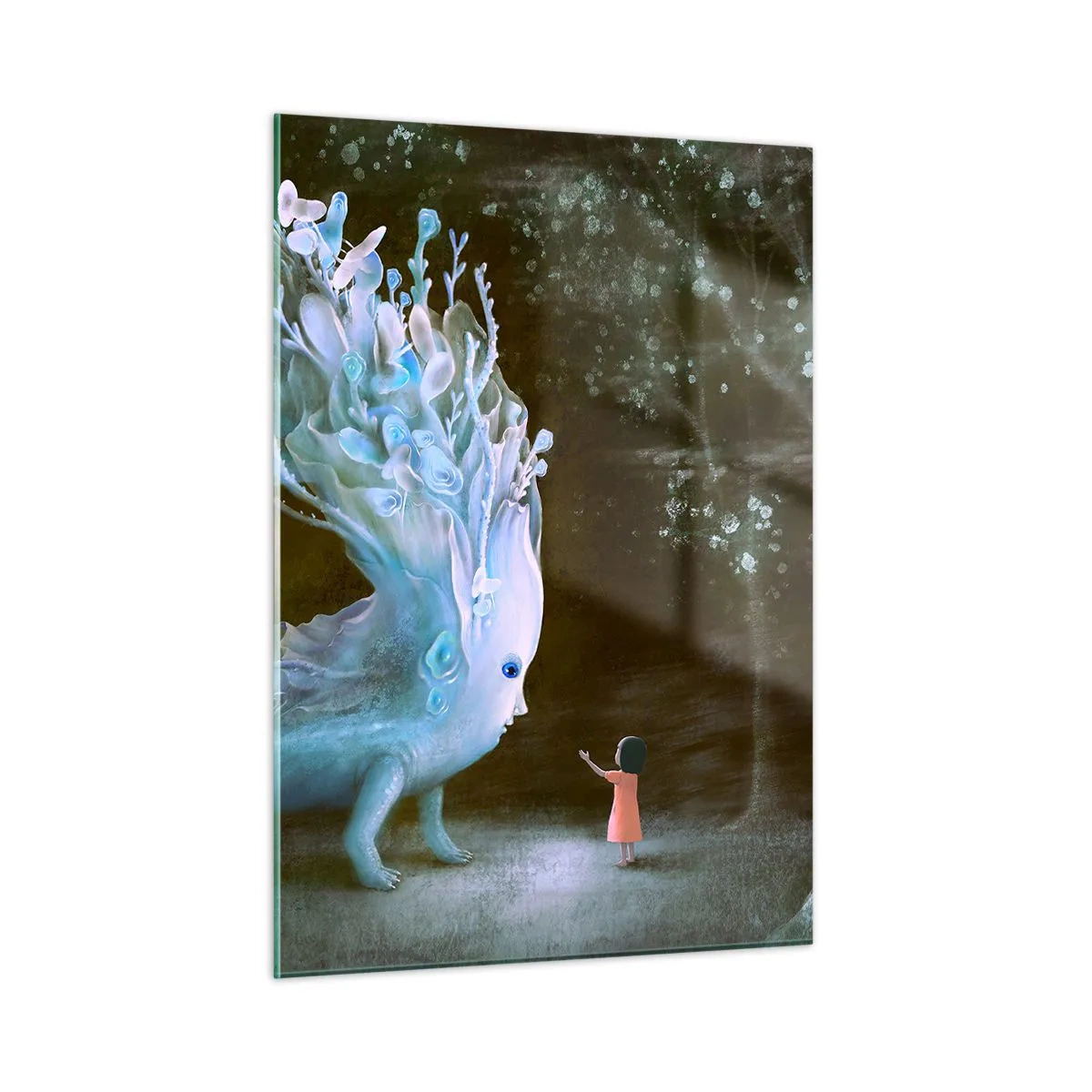 Schilderen op glas - Fantastische ontmoeting - 50x70 cm