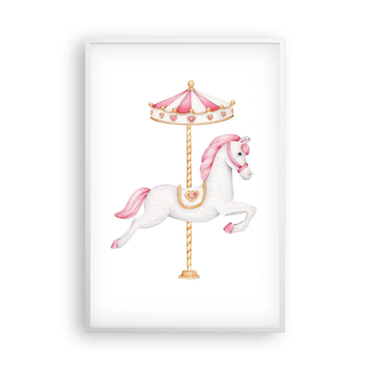 Poster in een witte lijst - Hij raakte de grond rennend - 61x91 cm