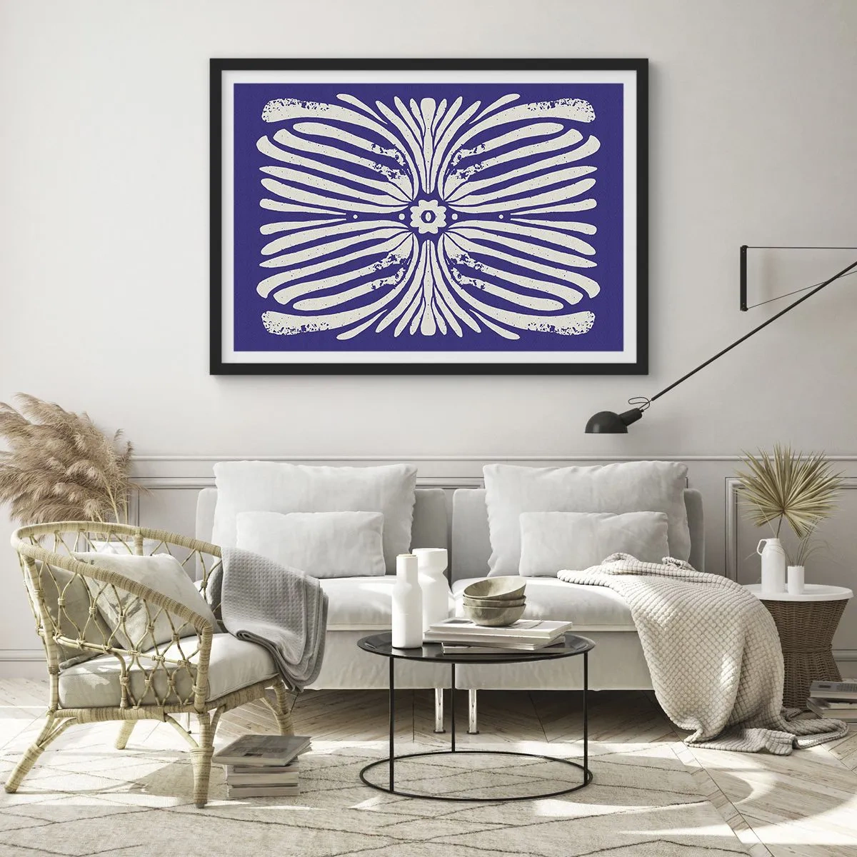 Poster in een zwarte lijst - Etnische inspiraties - 100x70 cm